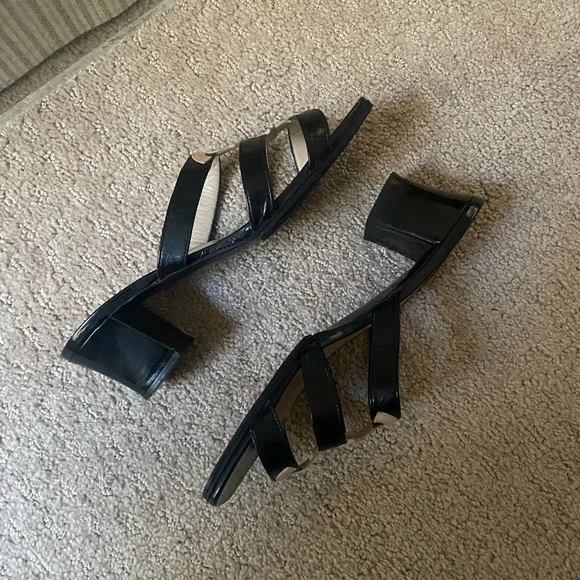 CHANEL slide block heel sandals sz37 - Picture 8 of 8